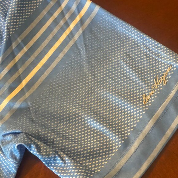 Ben Hogan Performance Mens S/S Polo Shirt Blue Striped Size S Golf Shirt - Picture 11 of 13